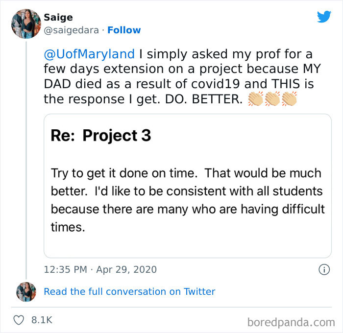 Asked My Professor For A Few Days Extension