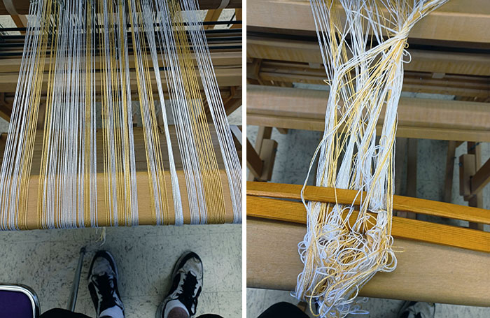 My Loom Before And After The Art Teacher "Helped" Me