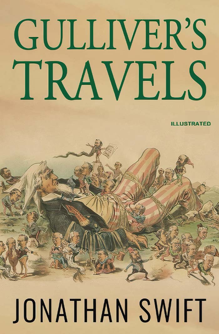 Gulliver's Travels By Jonathan Swift book cover 