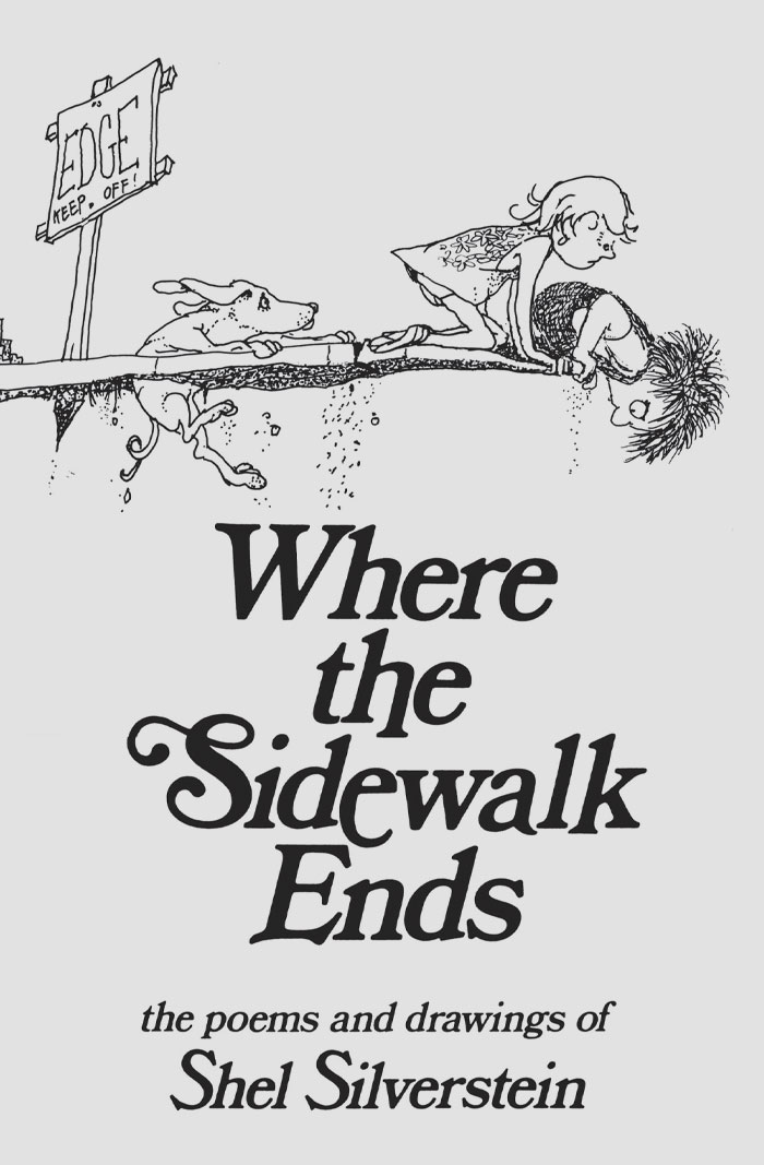 Where The Sidewalk Ends By Shel Silverstein book cover 