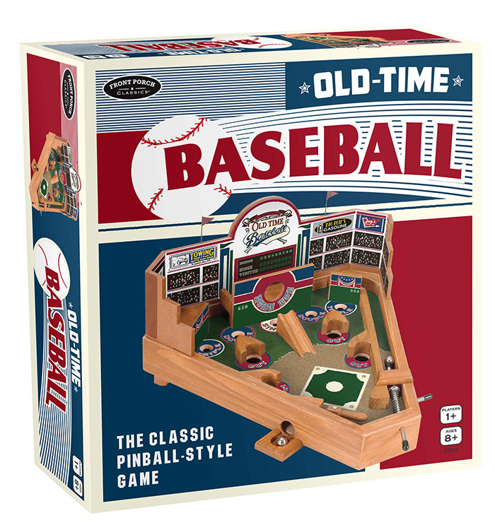 Old-time baseball themed pinball-style board game for kids, a fun board game to keep them entertained for hours.