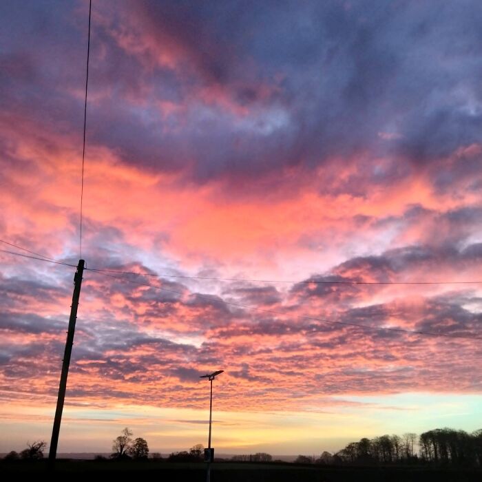 Wrexham, North Wales. View From My House Across The Cheshire Plane.