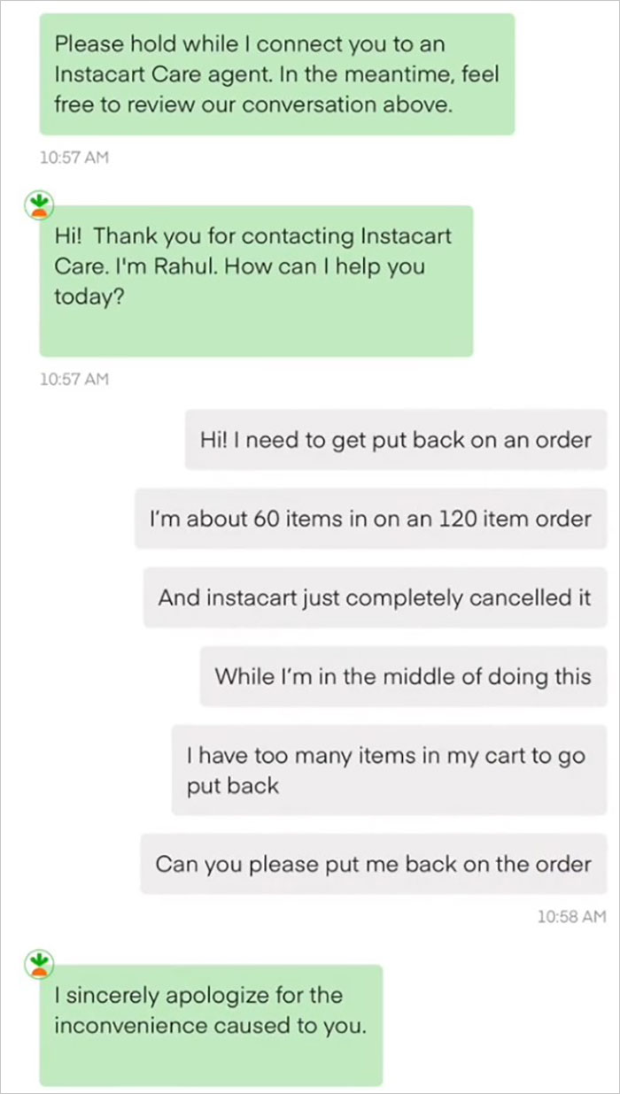 Woman Is Livid After Her 125-Item Instacart Order Is Canceled In The Middle Of Shopping, Takes It To TikTok And Goes Viral With Nearly 360K Views