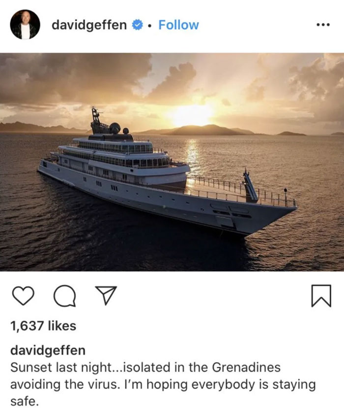 Luxury yacht at sunset, showcasing celebrity wealth in the Grenadines.