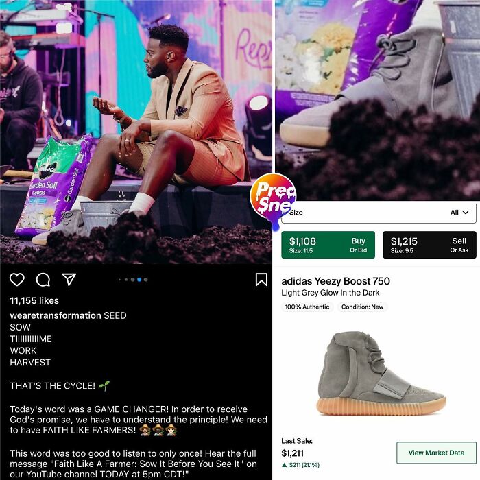 Pastor Mike Todd In The Yeezy 750 Gardening Classics