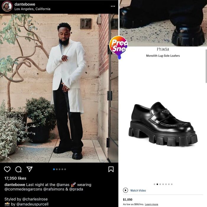 Worship Artist Dante Bowe Staying On Mega-Solid Ground In The Prada Lug Sole Loafs