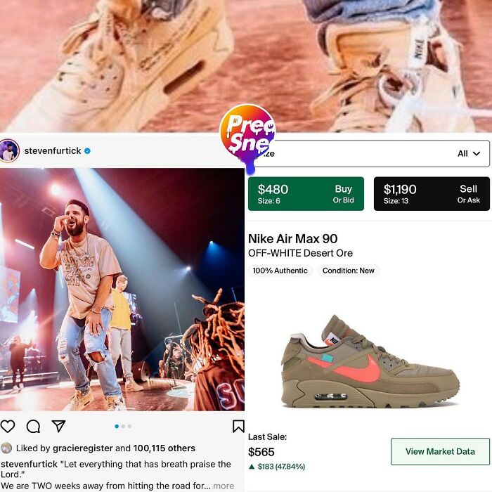 Pastor Steven Furtick On His 40 Days And 40 Nights Swag In The Off White Airmax 90s