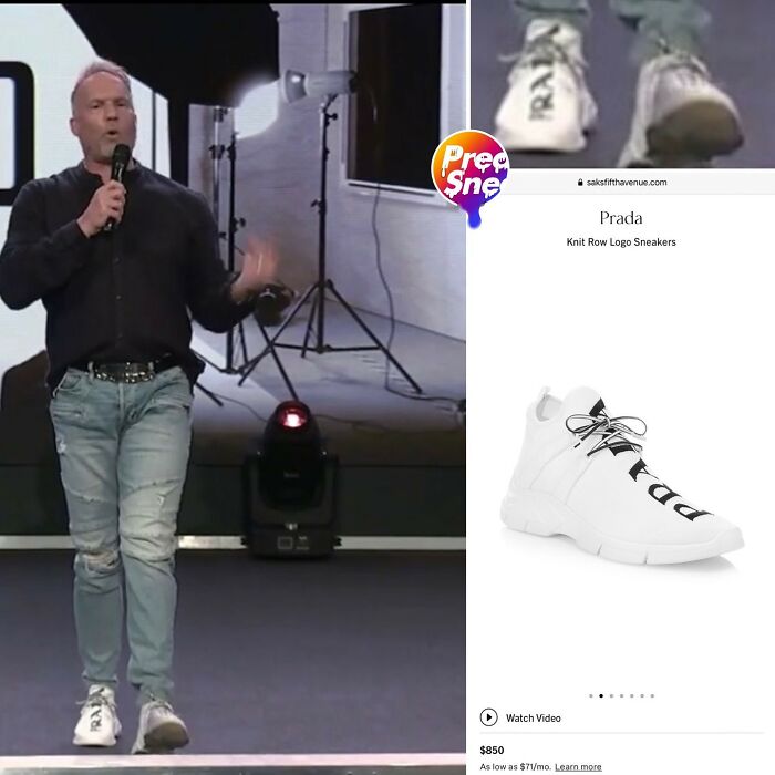 Pastor Ron Carpenter Favors A More Functional Prada Sneaker For His Sunday Preaching