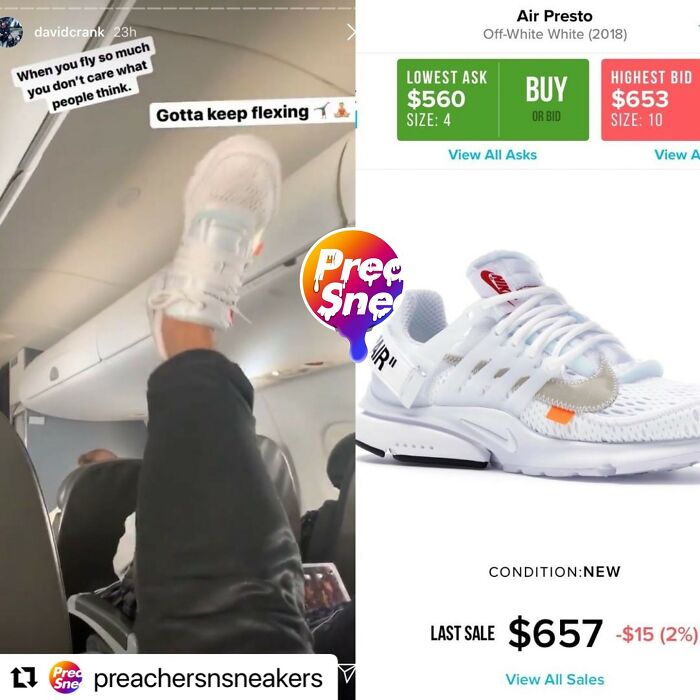 Flyin Back A Couple Years To Pastor Crank Doin His Thing In First Class With Some Ow Air Prestos