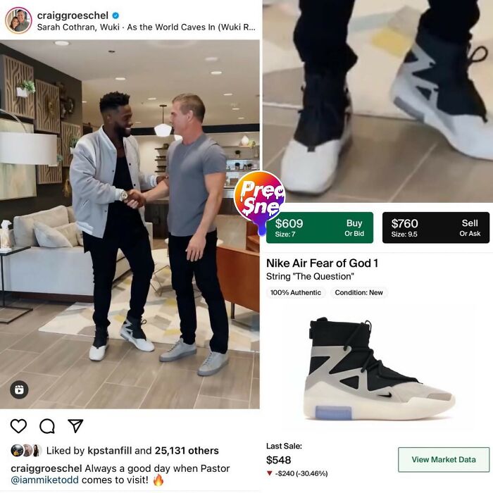 Pastor Mike Maybe Workshoppin Some Sermon Illustrations With Pastor Craig In The Nike Air Fogs