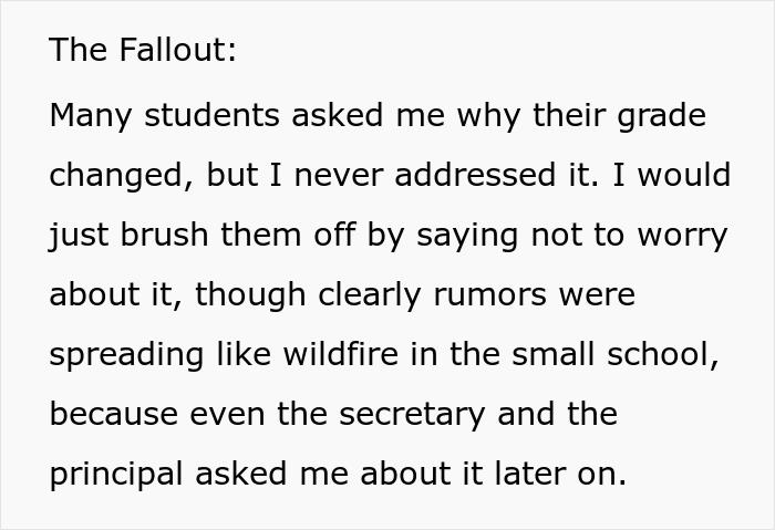 Principal Orders Teacher To Change Lazy Student's Grade Just Because Her Parents Work At School District, They Maliciously Comply - 9