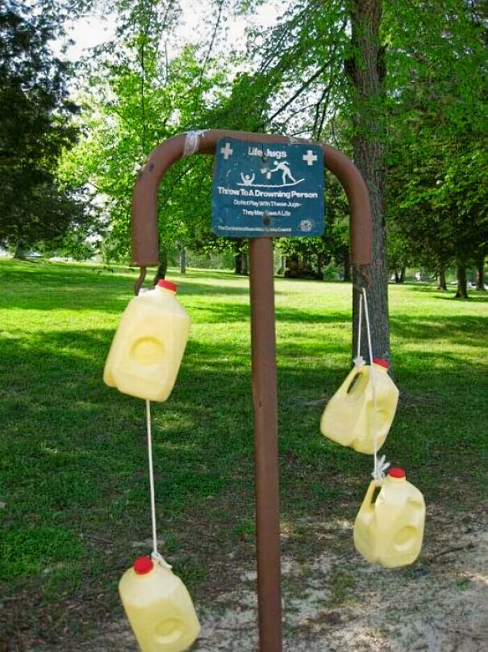 Spotted These Life Jugs On A Trip To The Lake In Tennessee