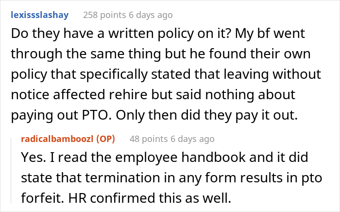 Loyal Employee Decides To Never Give His Employers 2 Weeks Notice About Leaving A Job After A Company Refused To Pay Him For His Unused PTO Loyal Employee Decides To Never Give His Employers 2 Weeks Notice About Leaving A Job After A Company Refused To Pay Him For His Unused PTO
