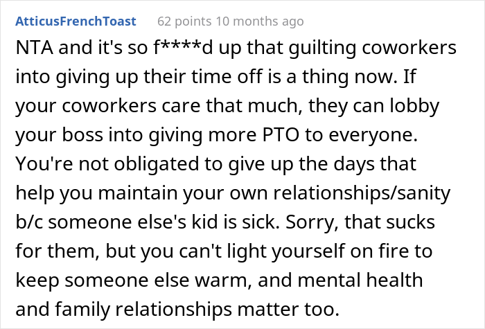 Worker Refuses To Donate Vacation Days To A Colleague With A Sick Daughter, Gets Hate From Entire Office, Wonders If He's A Jerk