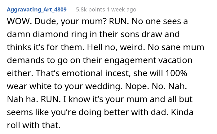 Guy Plans To Pop The Question During A Long-Awaited Vacation, Mother Throws A Tantrum Because He Refused To Take Her - 13