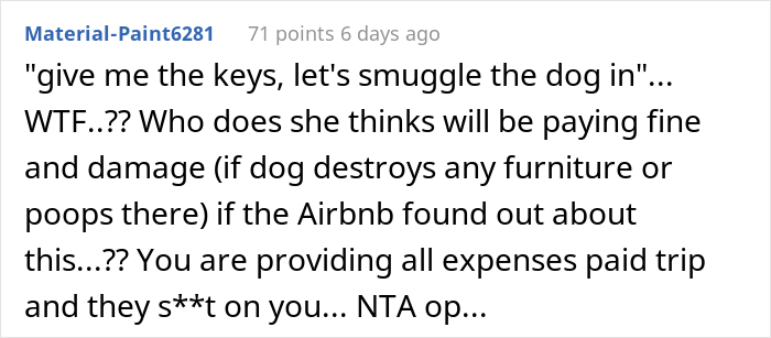 Woman Drops $4,000 For Pet-Free Family Vacation, SIL Tries To Sneak Her Dog Into Airbnb, Woman Cancels And Leaves SIL Stranded - 24