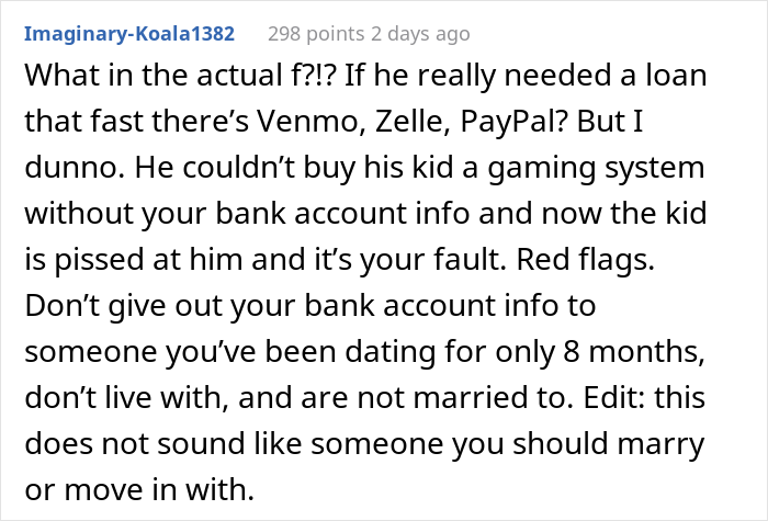 Woman Refuses To Let Her Boyfriend Have Her Bank Account Info To Buy His Son A Present, Relationship Drama Ensues