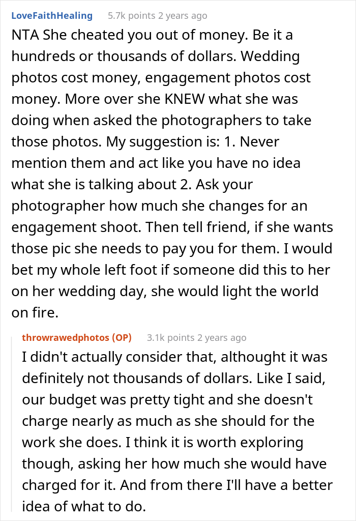 Bride Considers Deleting Her Friend's Engagement Photos, The Internet Supports Her - 19