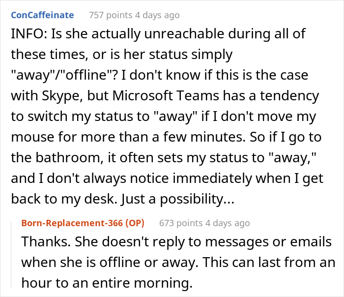 Boss Believes That Employee Is Not Doing Her Duties While Working From Home, Calls Her Out As She Can Be Offline For Up To An Hour - 16