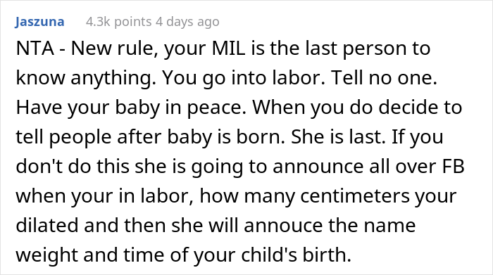 MIL Demands To Know Her Future Granddaughter’s Name, Woman Lies To Her, Almost Certain She’ll Post It Online, And Isn’t Wrong - 16