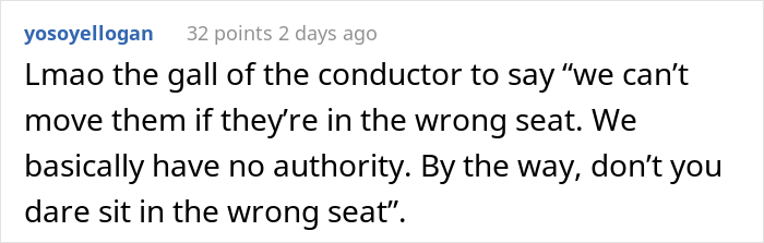 Guy&rsquo;s Booked Train Seat Gets Taken By Arrogant Passenger, He Does The Same With First Class Seat Because The Conductor Couldn&rsquo;t Help Him About It