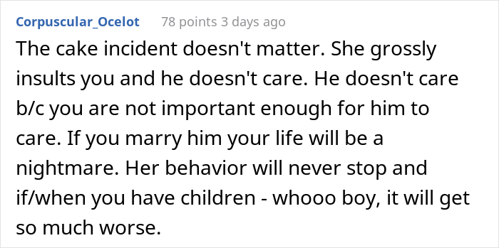 Woman Asks Folks Online If She&rsquo;s A Jerk For Taking The Cake She Baked For Her Fiance And Leaving His B-Day Party After His Mom Stole Her Thunder