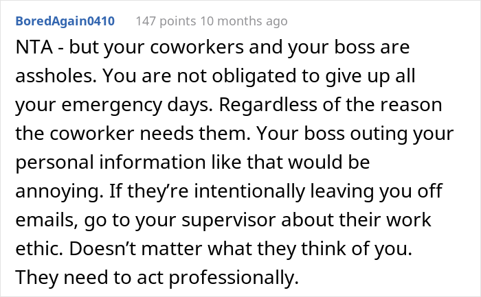Worker Refuses To Donate Vacation Days To A Colleague With A Sick Daughter, Gets Hate From Entire Office, Wonders If He's A Jerk