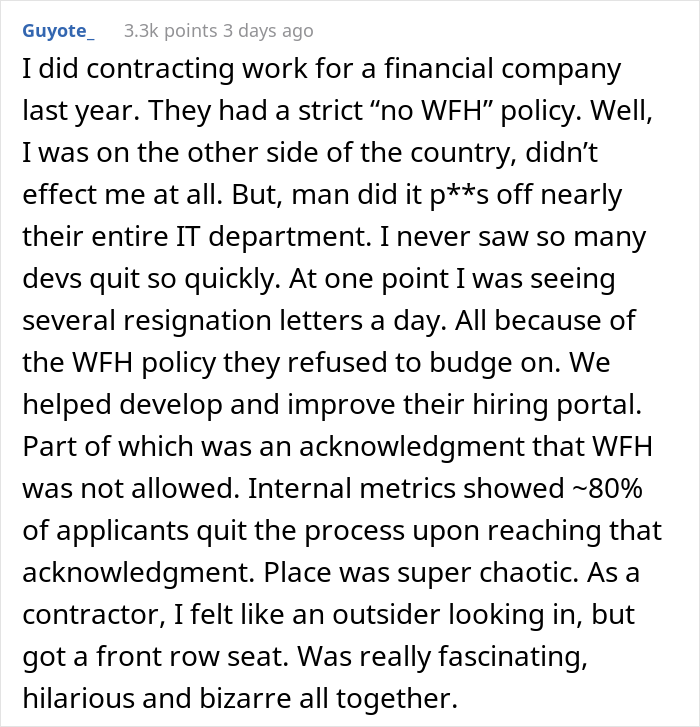 Clueless Director Calls For A Meeting Over Mass Resignation After Company Cancels WFH, Employee Explains It In A Way He Would Understand