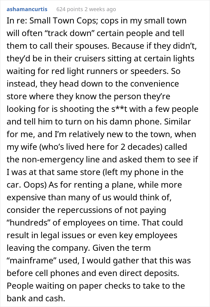 Guy Goes On Vacation And Can't Be Reached By Phone, So Boss Calls Police To Escort Him Back To Work
