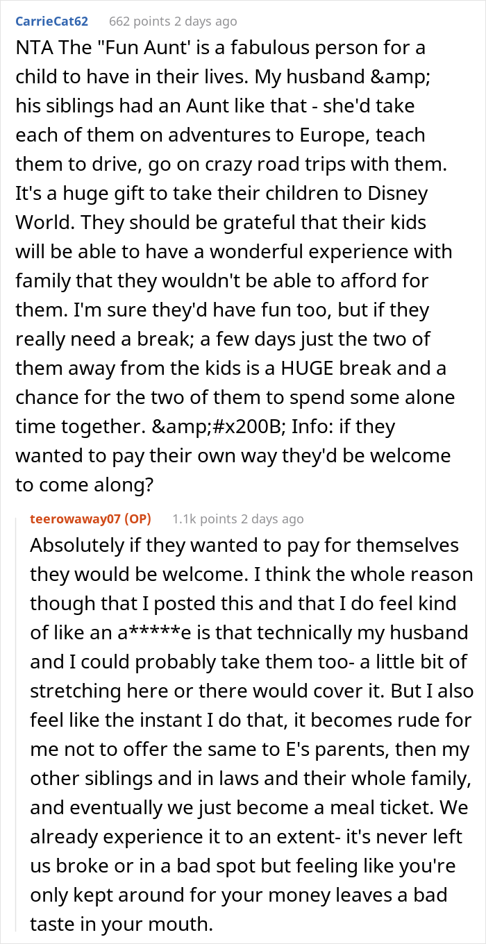 Kids' Mom Is Angry After Their Aunt Invites Everyone To Disney World Except Her And Husband - 10