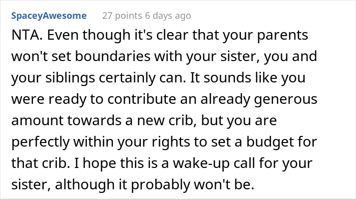 "She Calls Me Selfish": Spoiled Mother Wants An $8k Baby Crib, Her Sister Refuses, Starting A Family Drama