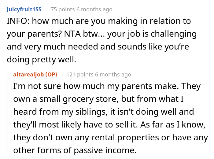 Woman Asks If She Was Wrong For Bringing Up The Fact That She Earns More Than Her Siblings To Her Parents When They Tell Her To Get A &lsquo;Real Job&rsquo;