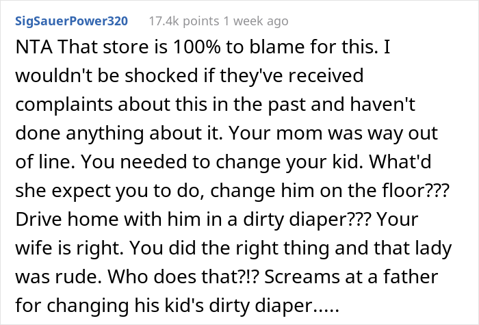 Dad Has To Change Son's Diaper In The Ladies’ Room And Gets Yelled At, Asks If He's The Jerk Dad Has To Change Son's Diaper In The Ladies’ Room And Gets Yelled At, Asks If He's The Jerk