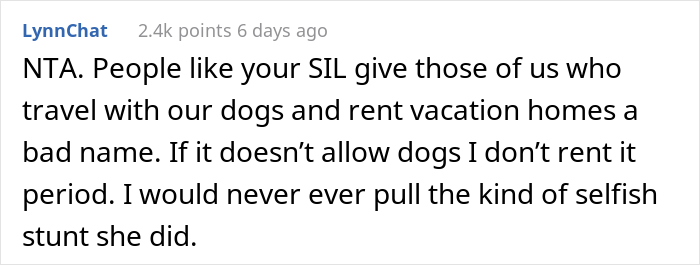Woman Drops $4,000 For Pet-Free Family Vacation, SIL Tries To Sneak Her Dog Into Airbnb, Woman Cancels And Leaves SIL Stranded - 15