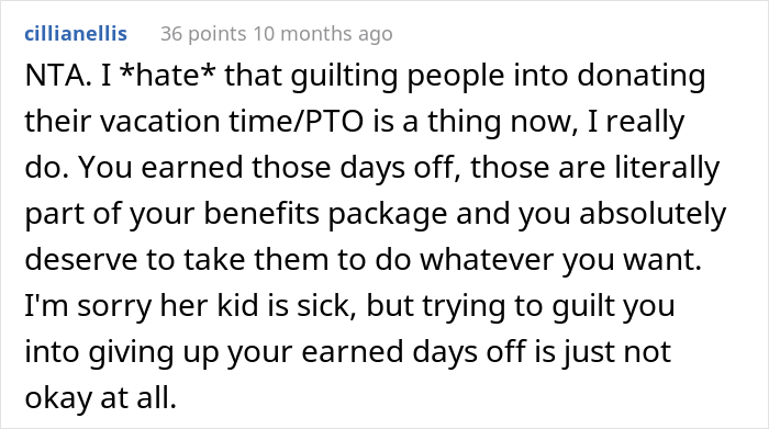Worker Refuses To Donate Vacation Days To A Colleague With A Sick Daughter, Gets Hate From Entire Office, Wonders If He's A Jerk