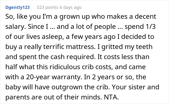 "She Calls Me Selfish": Spoiled Mother Wants An $8k Baby Crib, Her Sister Refuses, Starting A Family Drama