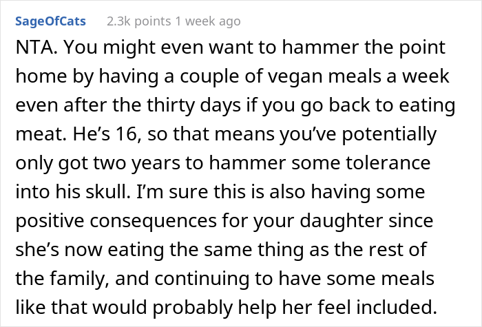 “I Really Don’t Care”: Dad Is Praised For Punishing Bully Son With Vegan Meals “I Really Don’t Care”: Dad Is Praised For Punishing Bully Son With Vegan Meals