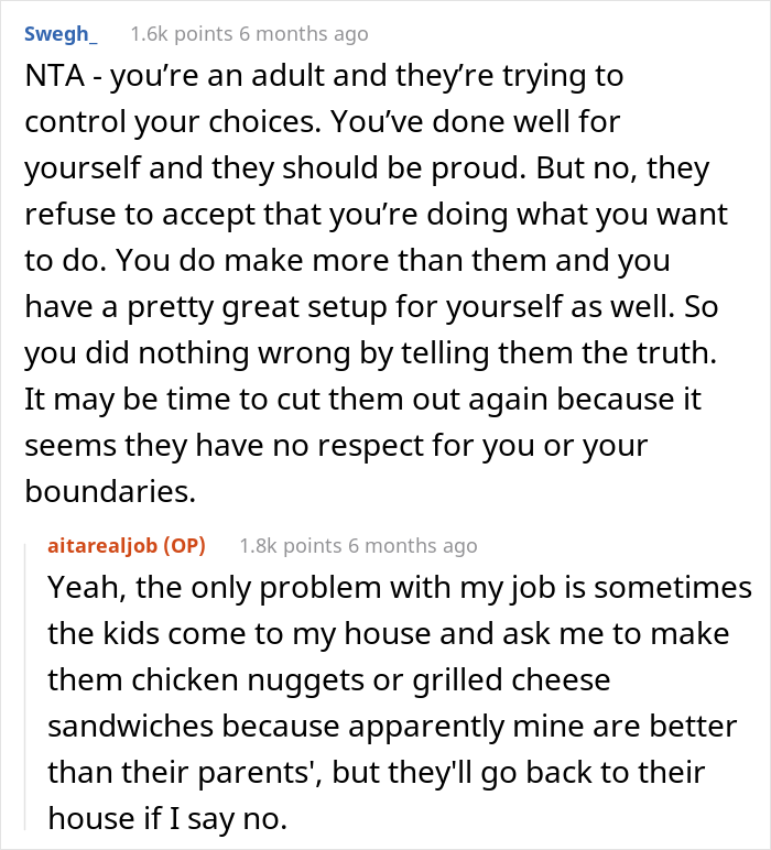 Woman Asks If She Was Wrong For Bringing Up The Fact That She Earns More Than Her Siblings To Her Parents When They Tell Her To Get A &lsquo;Real Job&rsquo;