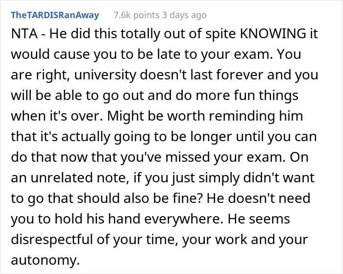 Woman Doesn't Attend Party Because She Has To Study For Exam, Petty Husband Makes Sure She Misses Her Exam Too - 11