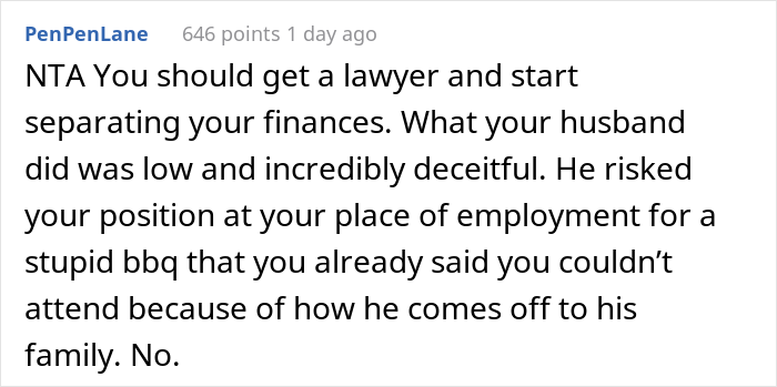 Wife Hijacks Husband&rsquo;s Car To Leave A Family Party Because He Tricked Her Into Coming To The BBQ Even Though She Had A Shift At Work