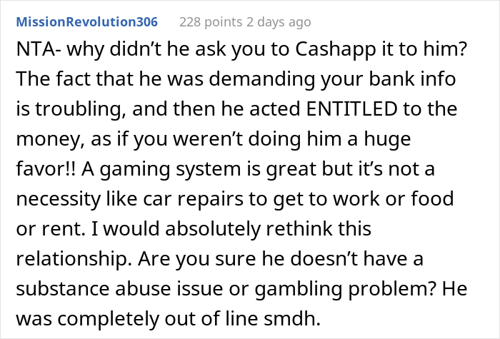 Woman Refuses To Let Her Boyfriend Have Her Bank Account Info To Buy His Son A Present, Relationship Drama Ensues