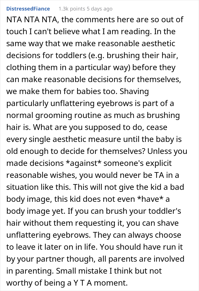 “Am I The Jerk For Shaving My Baby’s Unibrow?” - 14