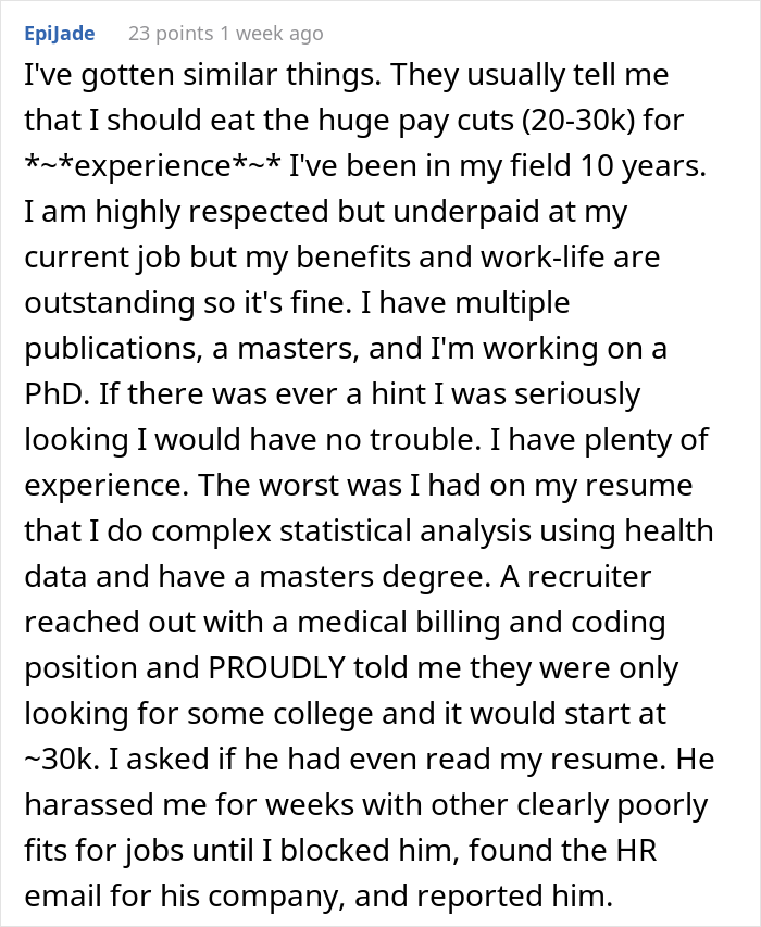Guy Is Flabbergasted By This Recruiter's Audacity In Offering Him A Job For Half The Salary He Currently Earns - 27