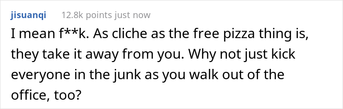 High-Paid Yet Freebie-Loving Top Manager Comes For Office Checkup, Sees Some Pizzas Bought For Staff And Steals It All - 9