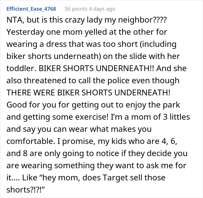 Mom Shames Plus-Size Woman For Wearing "Revealing" Clothes At The Park, She Wonders Whether She Was In The Wrong Here Mom Shames Plus-Size Woman For Wearing "Revealing" Clothes At The Park, She Wonders Whether She Was In The Wrong Here