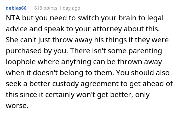 Family Drama Arises As Ex's New Girlfriend Throws Out 3 Y.O. Step-Son's Homemade Blanket, Mom Sets Her Straight By Complaining To In-Laws - 24