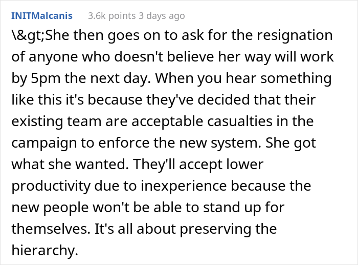 New Manager &ldquo;Asks For The Resignation Of Anyone Who Doesn't Believe Her Way Will Work By 5 PM The Next Day&rdquo;, Sales Rep Team Resigns On The Spot
