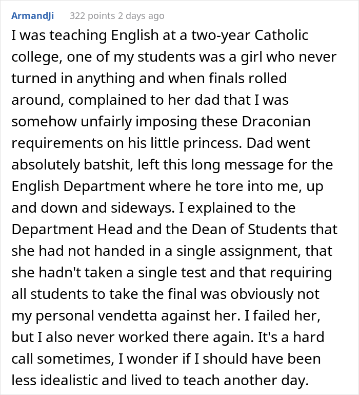 Principal Orders Teacher To Change Lazy Student's Grade Just Because Her Parents Work At School District, They Maliciously Comply - 19