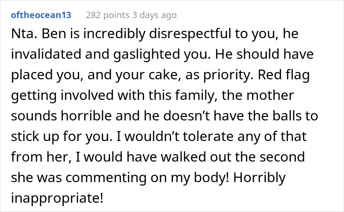 Woman Asks Folks Online If She&rsquo;s A Jerk For Taking The Cake She Baked For Her Fiance And Leaving His B-Day Party After His Mom Stole Her Thunder