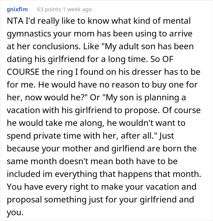 Guy Plans To Pop The Question During A Long-Awaited Vacation, Mother Throws A Tantrum Because He Refused To Take Her - 21